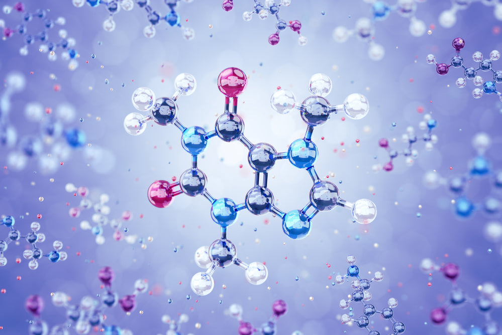 Molecule Of Caffeine. 